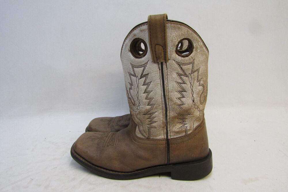 Smoky Mountain Youth Size 2.5 R Brown Leather Buckaroo Western Cowboy Boots